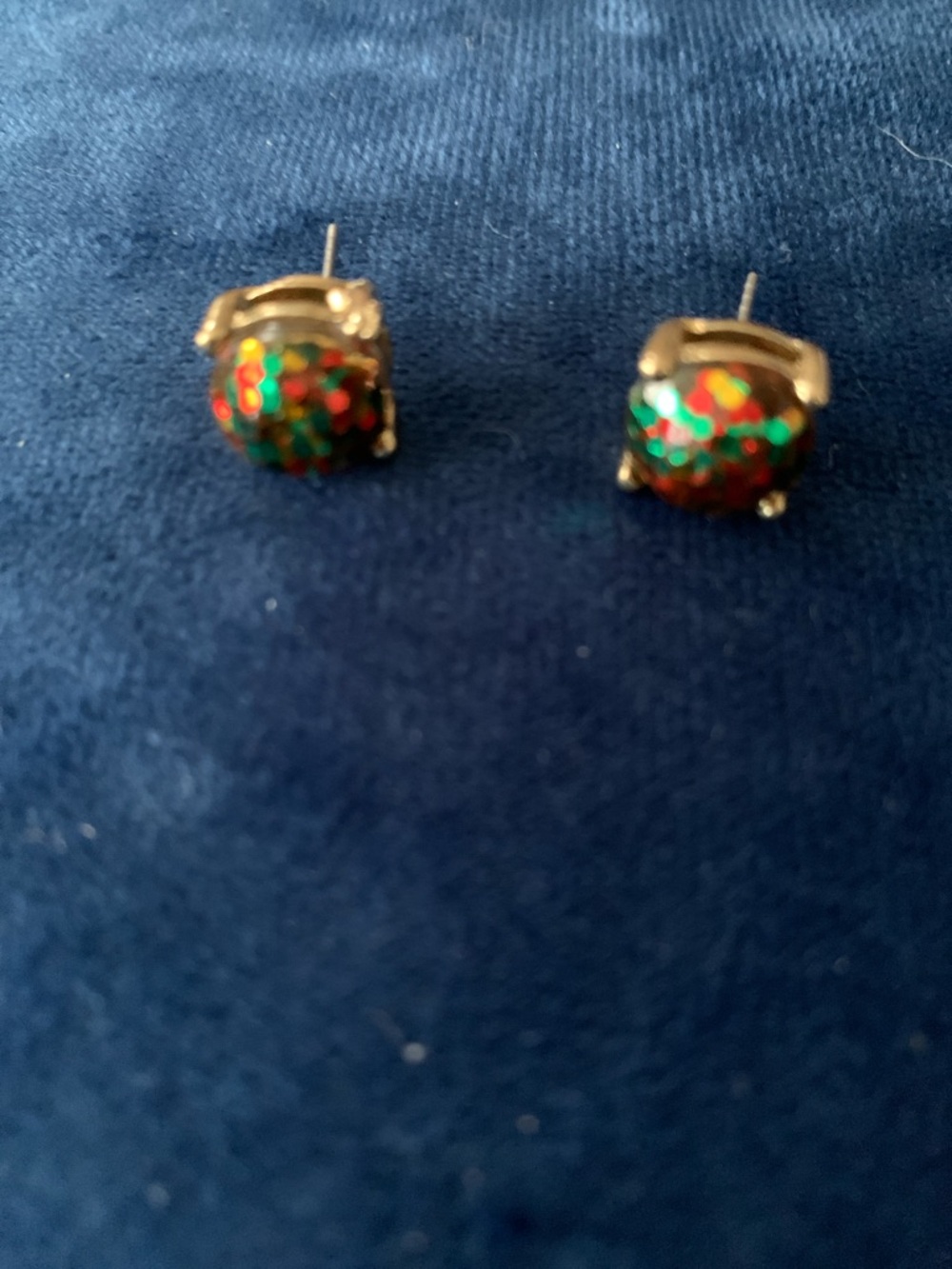 Gold-Tone Multicolor Mosaic glitter Stud Earrings - Kate Spade